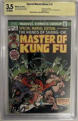 Buy Special Marvel Edition #15 CBCS 3.5 1st Shang-Chi Signed B Jim Starlin • 141.91£