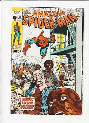 Buy Amazing Spider-Man 99 MARVEL COMIC   Panic In The Prison!   1971 Johnny CarsoN • 24.13£