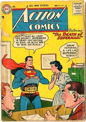 Buy Action Comics   # 225     Fair/Good   Feb. 1957  Writing On Cover  Front Cover R • 39.65£