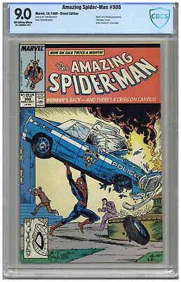 Buy Amazing Spider-Man # 306  CBCS   9.0   VFNM   Off Wht/wht Pgs   10/88  Black Cat • 55.32£