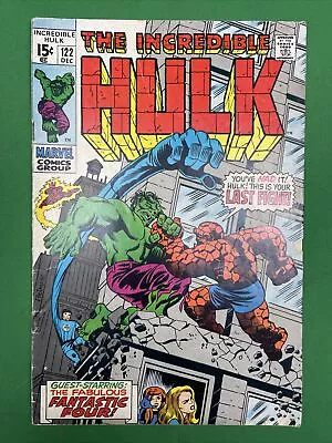 Buy Incredible Hulk # 122 - (nm-) -hulk Vs The Thing-fantastic Four-torch-last Fight • 140.11£