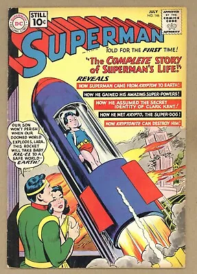 Buy Superman 146 VGF Life Story Of Superman Kal-El Classic Rocket Cover 1961 DC U698 • 113.13£