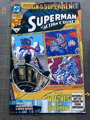 Buy Action Comics #689  NM/VF 1st Appearance Black Suit Superman • 7.90£