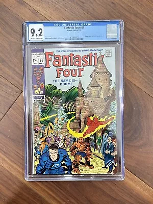 Buy Fantastic Four #84 CGC 9.2 OW/WP, Doctor Doom, Kirby, Marvel 3/1969 • 359.78£