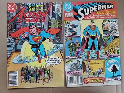Buy Action Comics 583 VF Superman 423 FN Alan Moore DC Lot Of 2 NEWSSTAND  • 26.12£