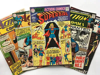 Buy Action Comics 371 372 373 374 375 Superman SUPERGIRL 5 Issue Lot SILVER AGE 5.0+ • 79.62£