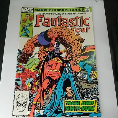 Buy Fantastic Four #249 John Byre - Man And Super-Man!  1982 Direct Market  • 5.52£