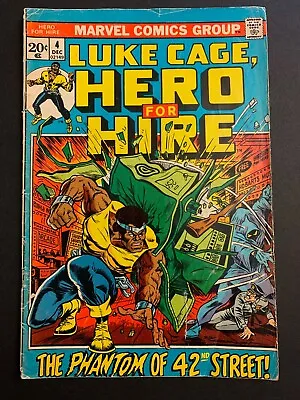 Buy Hero For Hire 4 G+ -- Luke Cage Phantom Of 42nd Street Marvel 1972 • 7.10£