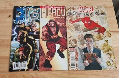 Buy Marvel Comic Lot 75th Anniversary Celebration Stan Lee, Hercules 1, Marvel Boy 1 • 17.58£