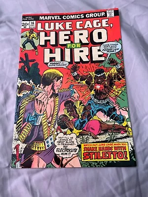 Buy Hero For Hire #16 (1973) 1st App & Origin Stiletto - 5.0 Very Good/fine (marvel) • 10.45£