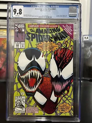 Buy Amazing Spider-Man #363 CGC 9.8 NM/MT Carnage, Venom, Spider Man 1992 • 63.54£