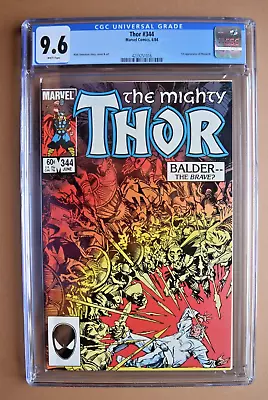 Buy Marvel Comics 1984 The Mighty Thor #344 ~ 1st Appearance Malekith ~ CGC 9.6 NM+ • 59.12£