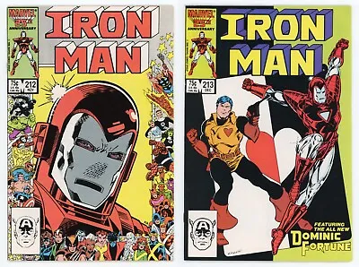 Buy Iron Man #212 & 213 NM 2-Part Set 25th Anniversary 1st New Fortune 1986 Marvel • 16.08£