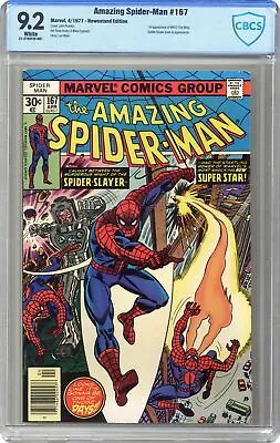 Buy Amazing Spider-Man #167 CBCS 9.2 Newsstand 1977 21-2792F2F-001 • 59.37£