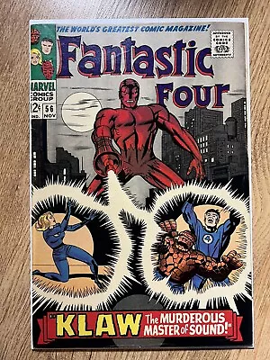 Buy Fantastic Four #56 (1966) Klaw & Inhumans App, Dr Doom, Silver Surfer Cameo FN • 35£