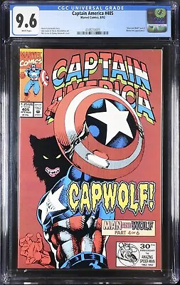 Buy CAPTAIN AMERICA #405 (1992) CGC 9.6 NM+ 1st Appearance Of CapWolf! *New Slab* • 55.17£