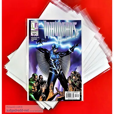 Buy Comic Bags ONLY Size17 For Silver Age Image Eg Inhumans Comics Acid-Free X 25 • 12.98£