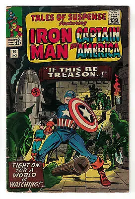 Buy Marvel Comics TALES OF SUSPENSE 70 Nazi Cover Captain America Iron Man  FN- • 24.99£