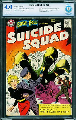 Buy Brave And The Bold #25 CBCS 4.0-ow/w-First Suicide Squad-DC 1959 • 1,959.38£