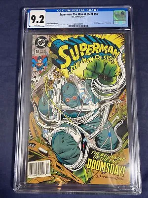 Buy Superman Man Of Steel 18 CGC 9.2 White 1st Full Appearance Of  Doomsday • 43.48£