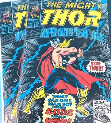 Buy The Mighty Thor 450 Marvel Comics 1992 Pair; MCU Super Sized Issue • 7.90£
