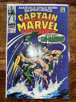 Buy Captain Marvel Issue 4. 1968. Features Sub-Mariner. Key Silver Age Issue. FN+ • 3.99£