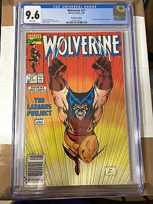 Buy Wolverine #27 CGC 9.6 (1990) Newsstand Classic Jim Lee Cover Marvel Comics Rare • 397.16£