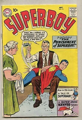 Buy Superboy #75 FN 1959 The Punishment Of Superboy   DC Comics SA • 59.36£