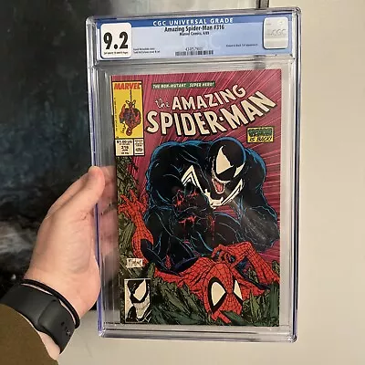 Buy Amazing Spider-man #316 Venom Cover Key CGC 9.2 Todd McFarlane 1st Print Marvel • 139.92£