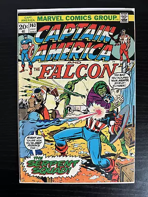 Buy Captain America #163 1st Appearance Serpent Squad FN/VF 1973 Marvel Comics • 7.99£