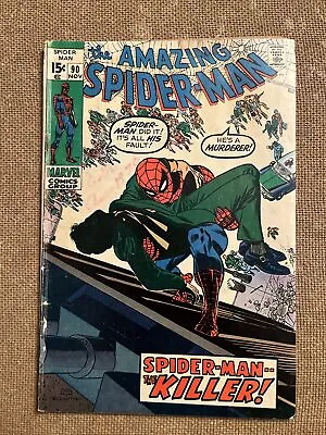 Buy AMAZING SPIDER-MAN #90 (Marvel 1970) Death Of Captain Stacy! VG/FN • 35.97£
