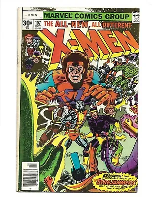 Buy X-Men #107 1st Starjammers Claremont! 1977 - Mid Grade Newstand • 54.02£