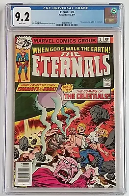 Buy Marvel The Eternals 2 CGC 9.2 White Pages 1976 • 175.68£