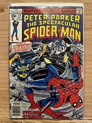 Buy SPECTACULAR SPIDER-MAN #23 F, Moon Knight, Marvel Comics 1978 • 15.99£