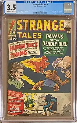 Buy Strange Tales #126 - 1964 - First Appearance Of Dormammu And Clea - CGC 3.5 • 190£