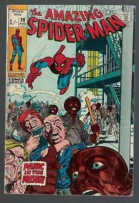 Buy Marvel Comics Amazing Spiderman 99 Drug Issue 1971 VG 4.0 Panic In The Prison • 39.99£