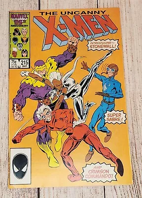 Buy THE UNCANNY X-MEN #215 💥1st Crimson Commando! Marvel Comic 1986 • 3.94£