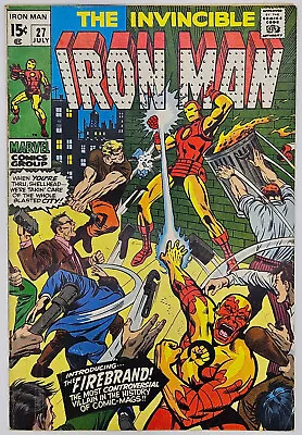 Buy Iron Man #27 1970 5.0 VG/FN 1st Appearance Firebrand! A. Goodwin Sty/D. Heck Art • 12.86£