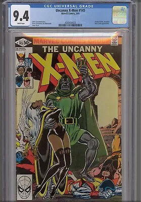 Buy Uncanny X-Men #145 CGC 9.4 1981 Marvel Comics Doctor Doom, Arcade App • 55.17£