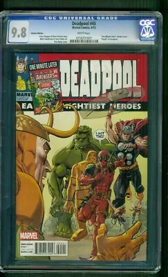 Buy Deadpool 45 CGC 9.8 Exclusive Avengers 1 Homage Renzi Variant Movie • 102.77£