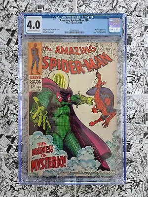 Buy 🔥amazing Spider-man #66 Cgc 4.0 Mysterio Appearance Green Goblin Cameo 1968🔥 • 117.98£