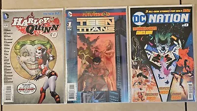 Buy DC Comics Job Lot Harley Quinn #0 Teen Titans #1 New 52 DC Nation #0 Unread • 12£