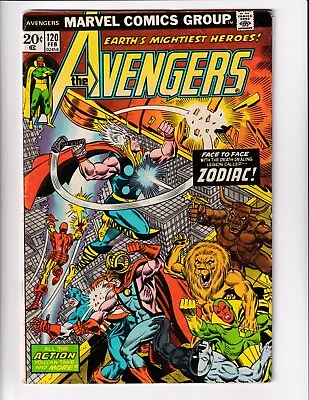 Buy Avengers 120 Vg Marvel Comics Book Iron Man Captain America Zodiac (1974) • 8.79£
