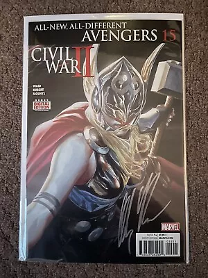 Buy AVENGERS #15 - Civil War 2 Alex Ross Signed Jane Foster Thor Marvel Comics MCU • 0.99£