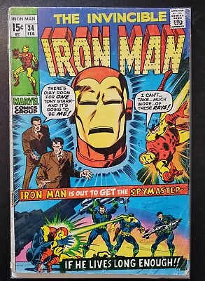 Buy MARVEL Comics  IRON MAN  #34 1971  • 10£