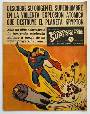 Buy Superman N° 61 Detective Comics Nº 152 Mint Spanish Superhombre # 1 Muchnik 1950 • 633.43£