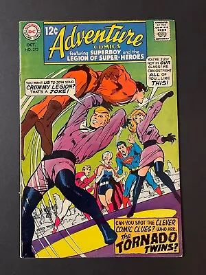 Buy ADVENTURE  COMICS #373 (DC 1968)  Neal Adams Cover, Silver Age, Gemini Mailer • 7.10£