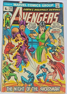 Buy AVENGERS 114 Marvel 1973 1st Cover App Of Mantis • 16.50£