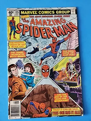 Buy Amazing Spider-Man #195 - 2nd App Black Cat - Marvel Comics 1979 Newsstand • 20.10£