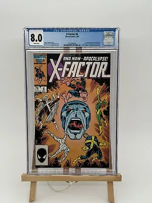 Buy X-Factor #6 Newsstand 1986 1st Full Appearance Of Apocalypse CGC 8.0 GRADED • 43.48£